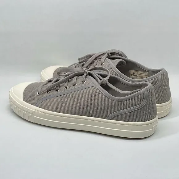 Fendi Domino FF jacquard fabric low top sneakers size 11
